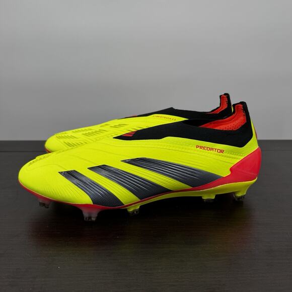 adidas Predator Elite Laceless FG Soccer Cleats Yellow Black Mens 9 Womens 10